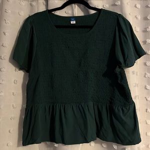 Green Old Navy Peplum Top